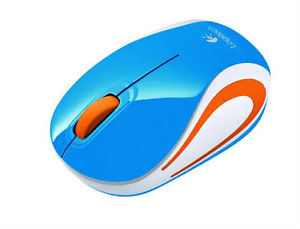 MOUSE LOGITECH WIRELESS M187 BLUE/ORANGE