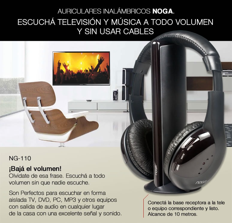 AURICULAR PARA TV NOGANET NG-110 WIRELESS HIFI