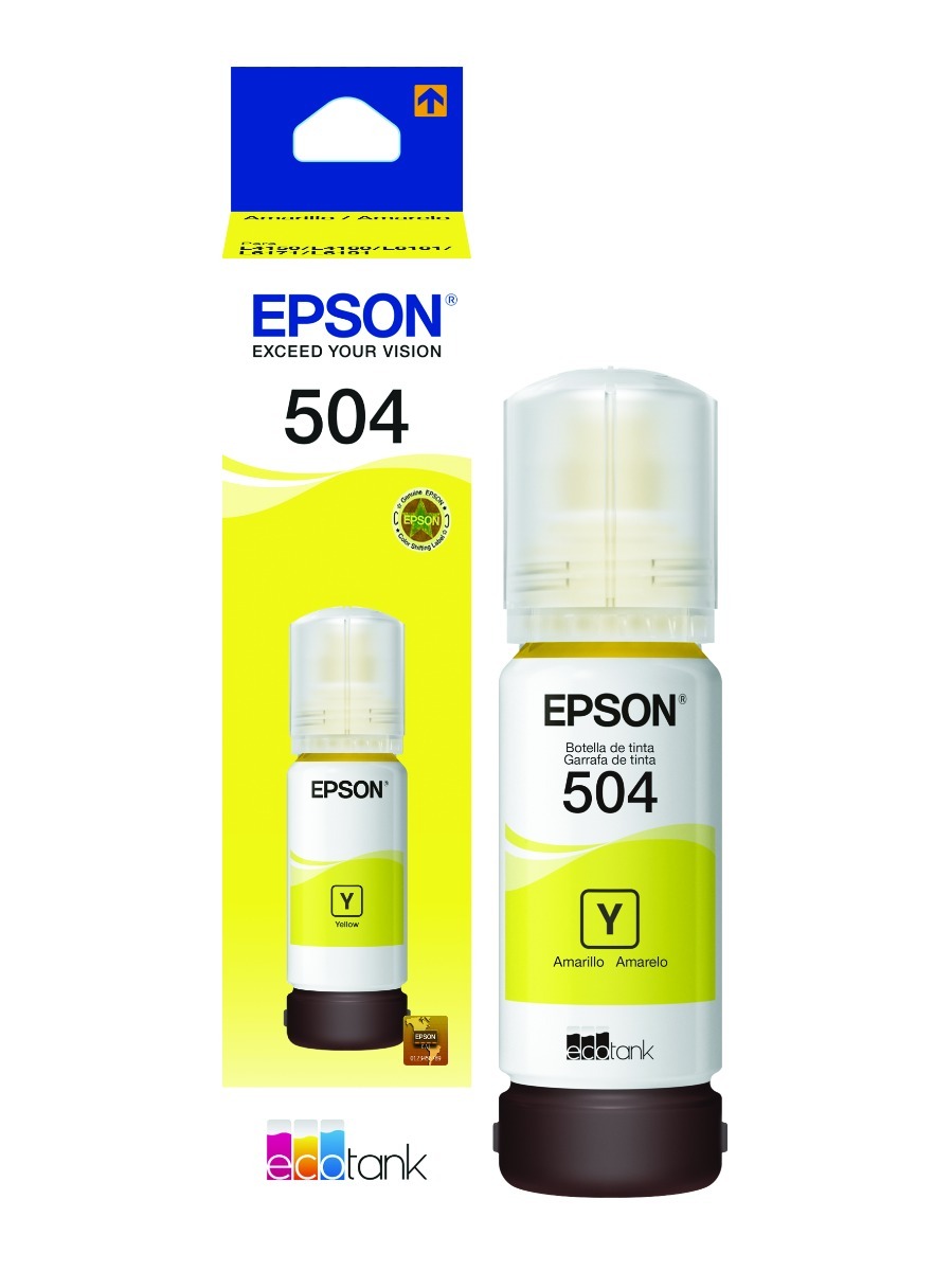 BOTELLA TINTA EPSON T504 AMARILLO PARA  L4150 L4160 L6161 L6171 L6191