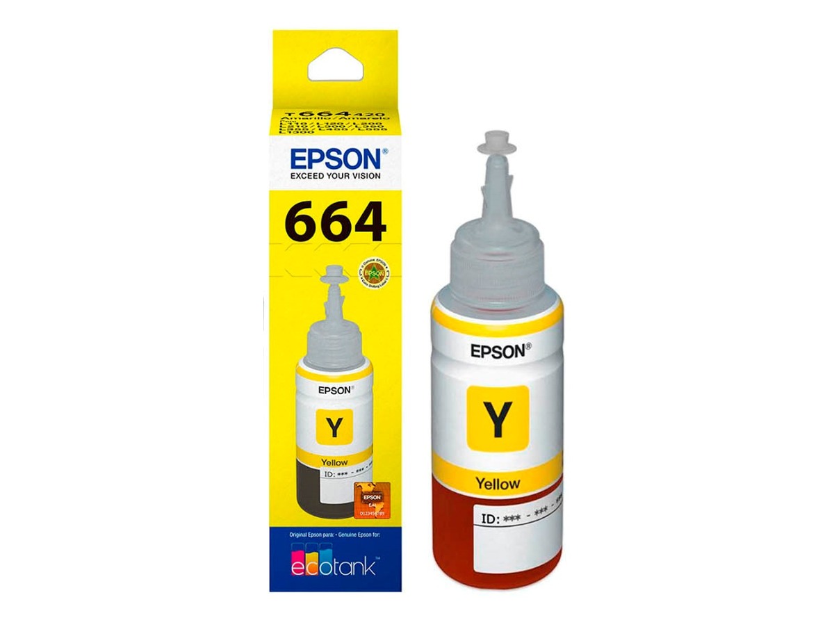 BOTELLA TINTA EPSON T664 AMARILLO PARA L110 L200 L210