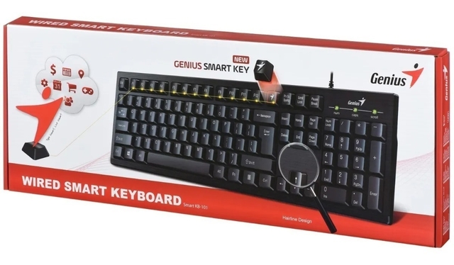 TECLADO GENIUS KB-101 SMART USB BLACK