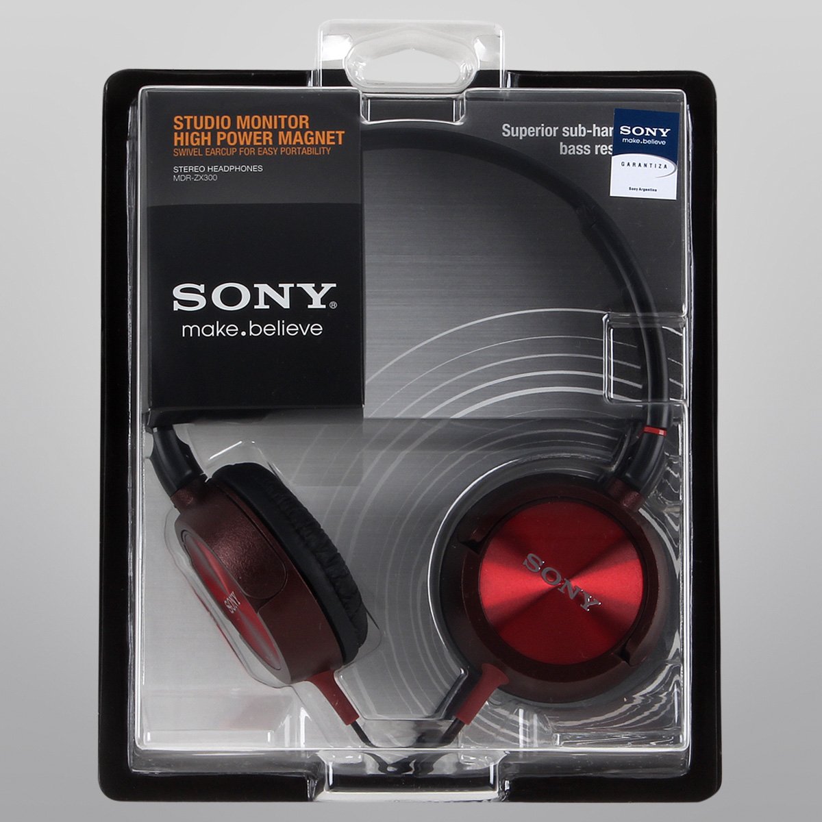 AURICULAR SONY MDR-ZX300/RQU ROJO