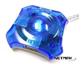 HUB USB NETMAK 4P 2.0 COLOR AZUL