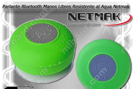 PARLANTE BLUETOOTH NETMAK NM-SPLASH-G DUCHA