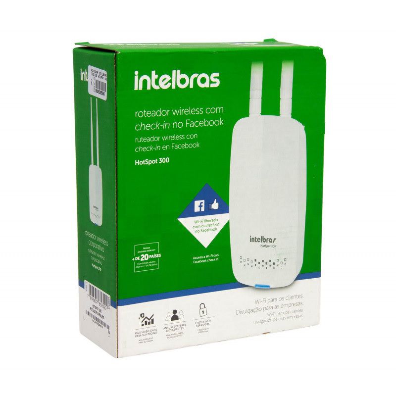 ROUTER INTELBRAS HOTSPOT300 WIRELESS - WIFI GRATIS PARA TUS CLIENTES