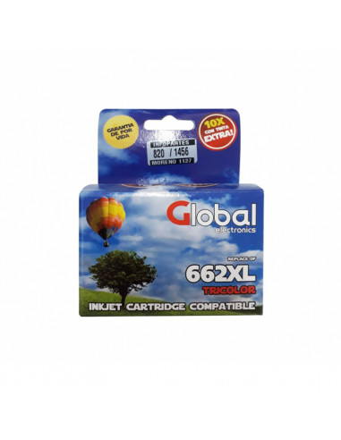 CARTUCHO GLOBAL HP 662XL TRICOLOR