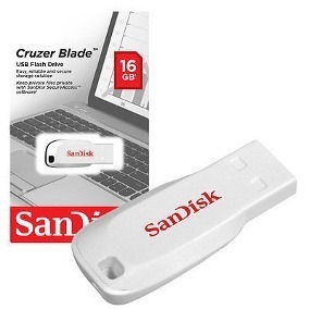 PEN 16GB SANDISK CRUZER BLADE BLANCO