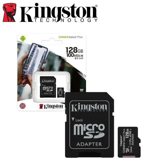 MEM MICRO SD 128GB + ADAPTADOR KINGSTON CLASE 10